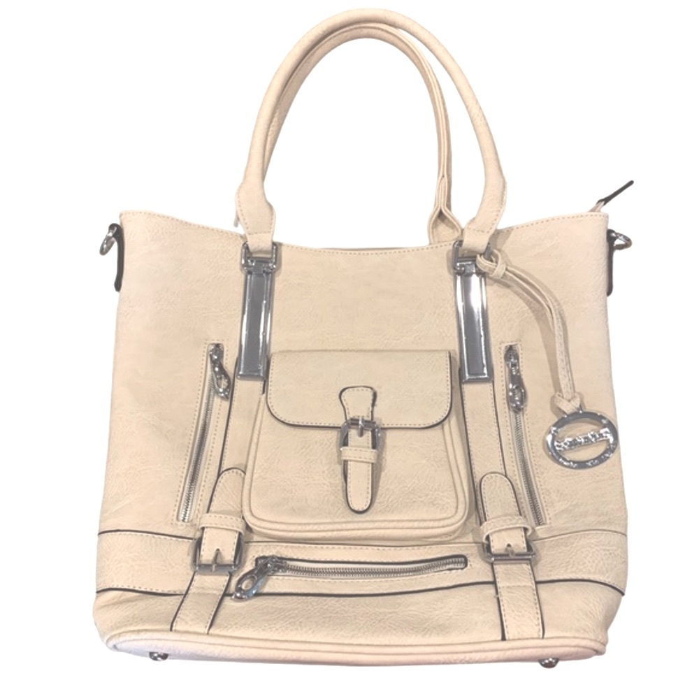 NWOT Sorrentino Ivory‎ Faux Leather Bag